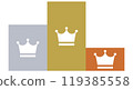 Illustration of the podium (gold, silver, bronze) 119385558