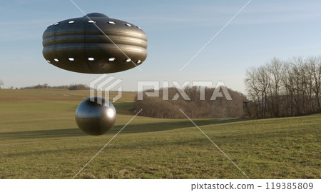 Ufo, photorealistic 3d visualization, 3d render Ufo, photorealistic 3d visualization, 3d render 119385809