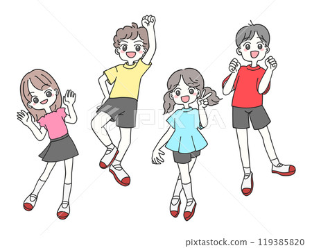 A child posing cheerfully A child posing cheerfully 119385820