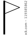 Triangular flag illustration [monochrome] 119385862