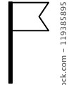 Flag illustration [monochrome] 119385895