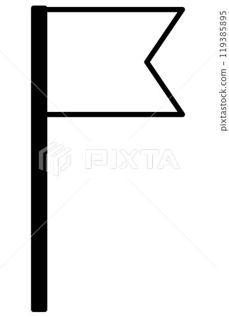 Flag illustration [monochrome] 119385895