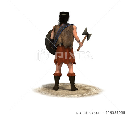 3D rendering, warrior character, illustration 119385966