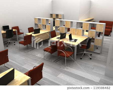 office, interior visualization, 3D illustration 119386482