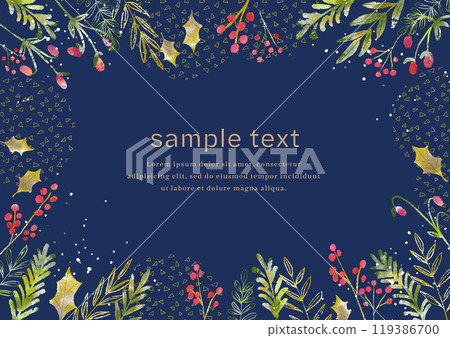 Christmas vibrant plant frame 119386700