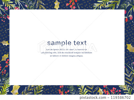 Christmas simple plant frame Christmas simple plant frame 119386702