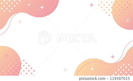 Abstract frame with waves, geometry and glitter, pink gradation Abstract frame with waves, geometry and glitter, pink gradation 119387015