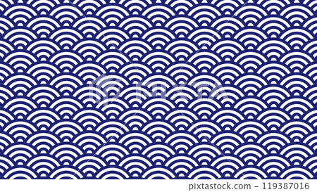 Seigaiha Wave Background Navy Blue Simple Vector Illustration Japanese Pattern Seigaiha Wave Background Navy Blue Simple Vector Illustration Japanese Pattern 119387016