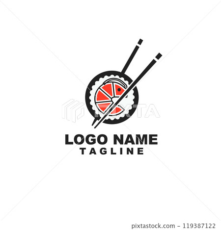 shrimp sushime logo design vector shrimp sushime logo design vector 119387122