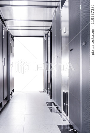 server room with data storage hardware server room with data storage hardware 119387383