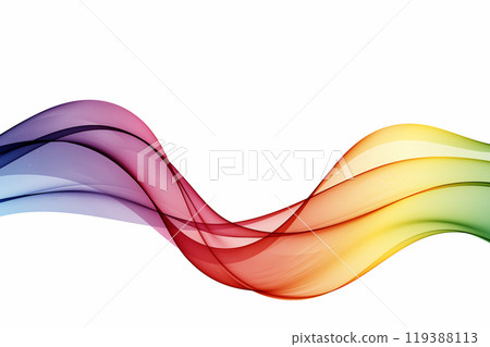 A stream of transparent color wave. Design element. A stream of transparent color wave. Design element. 119388113