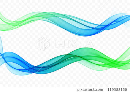 Collection of wavy shapes. Transparent wave element. Collection of wavy shapes. Transparent wave element. 119388166