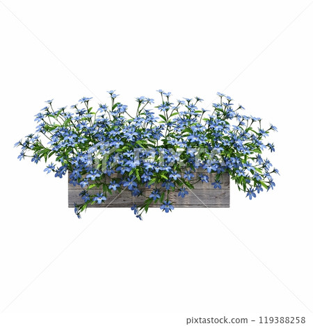 decorative flower in a pot isolated on white background, 3D illustration, cg render decorative flower in a pot isolated on white background, 3D illustration, cg render 119388258