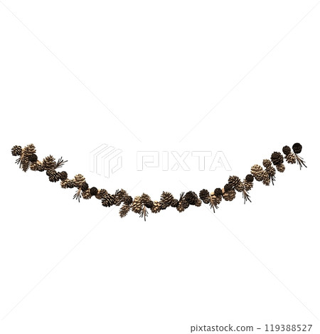 Christmas decorations, New Year's decor, isolated on white background, 3D illustration, cg render 119388527