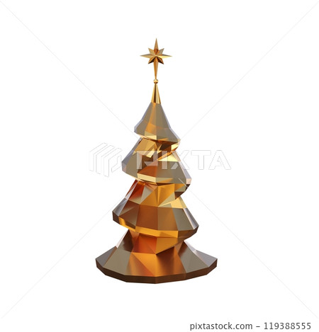 Christmas decorations, New Year's decor, isolated on white background, 3D illustration, cg render 119388555