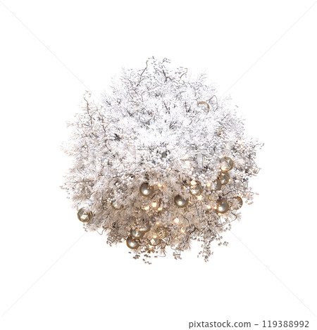 Christmas tree with decorations, isolate on a transparent background, 3d illustration, cg render Christmas tree with decorations, isolate on a transparent background, 3d illustration, cg render 119388992