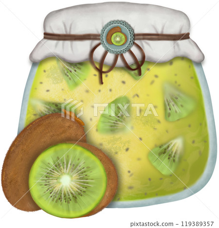 Set of fruit jams in glass jars hand drawn in cartoon style.Set of fruit jams jelly, apple, Avocado, grape, Kiwi, Mango jelly. Set of fruit jams in glass jars hand drawn in cartoon style.Set of fruit jams jelly, apple, Avocado, grape, Kiwi, Mango jelly. 119389357