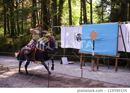 Nikko City Nikko Toshogu Shrine Autumn Festival Yabusame Ritual Nikko City Nikko Toshogu Shrine Autumn Festival Yabusame Ritual 119390154