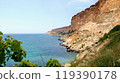 View of the coast of the Black Sea. Crimea, Ukraine. 119390178