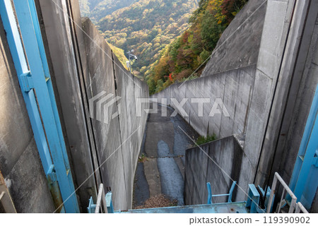 Tambara Dam outlet, Numata City, Gunma Prefecture 119390902