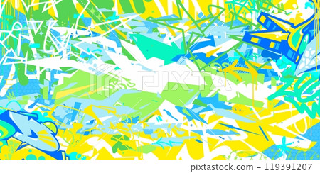 Trendy Abstract Hip Hop Urban Street Art Graffiti Style Vector Illustration Background Template Trendy Abstract Hip Hop Urban Street Art Graffiti Style Vector Illustration Background Template 119391207