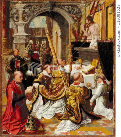 The Mass of Saint Gregory the Great. Adriaen Ysenbrandt (Netherlandish, 1480 - 1551) 119391529