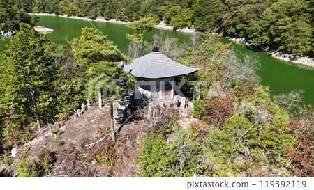 廣島縣世羅郡【廢棄的萬年寺觀音堂】無人機航拍_SHBS_No09 119392119