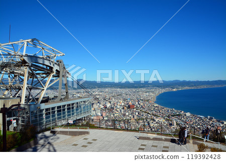 A beautiful view from Mt. Hakodate on a clear day 119392428