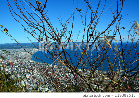A beautiful view from Mt. Hakodate on a clear day 119392515