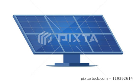 Solar Cell. Solar Panel. Renewable Energy Sources. Clean and Green Energy, technologies of future. Trendy style vector illustration. Solar Cell. Solar Panel. Renewable Energy Sources. Clean and Green Energy, technologies of future. Trendy style vector illustration. 119392614