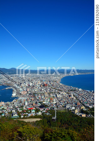 A beautiful view from Mt. Hakodate on a clear day A beautiful view from Mt. Hakodate on a clear day 119392690