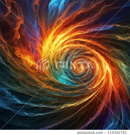 abstract fractal background with spiral and stars 119392781