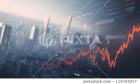 Fluctuating exchange rates_stock price chart graph Fluctuating exchange rates_stock price chart graph 119393057