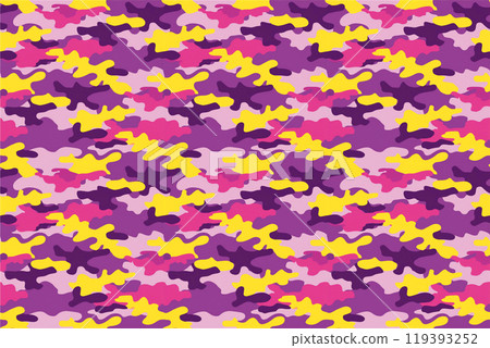 多彩和流行迷彩無縫圖案背景 119393252