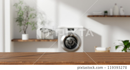 Minimalist Eco-Friendly Laundry Room with Modern Washer 3D Render Minimalist Eco-Friendly Laundry Room with Modern Washer 3D Render 119393278
