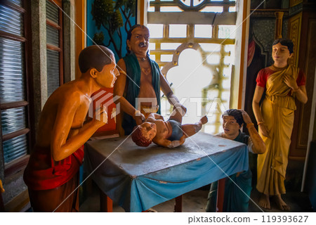 figures depicting entire history Buddha, starting from birth. figures depicting entire history Buddha, starting from birth. 119393627