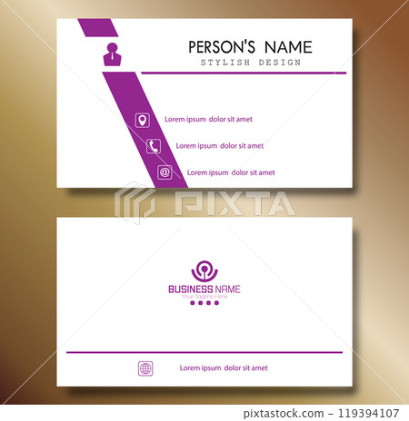 A business card. Double-sided business corporate card design. Individual corporate identity template 119394107