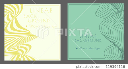 Background of wavy lines. Abstract design. Interior template, banners, posters, flyers. The idea of packaging goods, prints and creativity Background of wavy lines. Abstract design. Interior template, banners, posters, flyers. The idea of packaging goods, prints and creativity 119394116