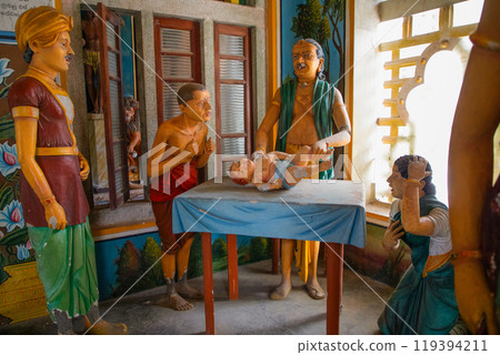 figures depicting entire history Buddha, starting from birth. figures depicting entire history Buddha, starting from birth. 119394211