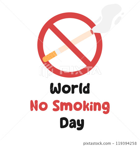 World No Smoking Day. World No Tobacco Day. Vector illustration. Anti-smoking poster. World No Smoking Day. World No Tobacco Day. Vector illustration. Anti-smoking poster. 119394258