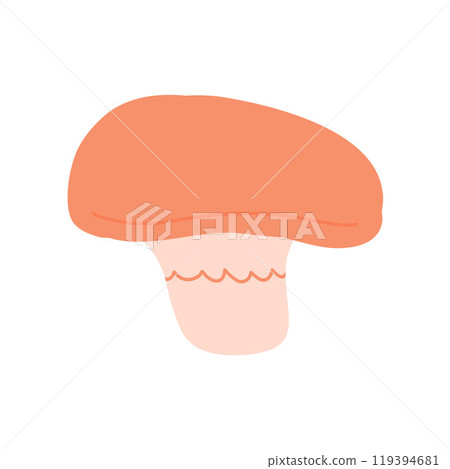 Bright orange mushroom illustration with unique texture. Ideal for fall-themed designs, nature illustrations, or botanical projects focused on fungi and wildlife Bright orange mushroom illustration with unique texture. Ideal for fall-themed designs, nature illustrations, or botanical projects focused on fungi and wildlife 119394681