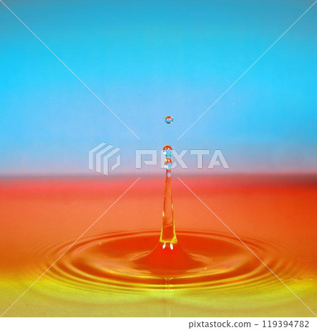 Water drop, splash in water artistic background 119394782