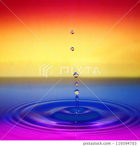 Water drop, splash in water artistic background 119394783
