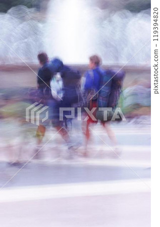 People's blurred motion in the city background People's blurred motion in the city background 119394820