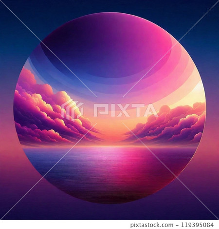 絢麗的色彩鋪滿了傍晚的天空 119395084