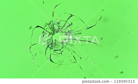 Texture of broken glass with cracks. 119395313