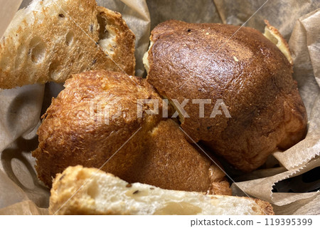 Bread plate in a restaurant Bread plate in a restaurant 119395399