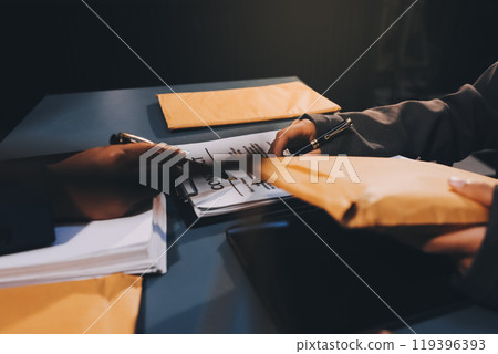 Judge gavel with Justice lawyers having team meeting at law firm background. Concepts of Law and Legal services. Judge gavel with Justice lawyers having team meeting at law firm background. Concepts of Law and Legal services. 119396393
