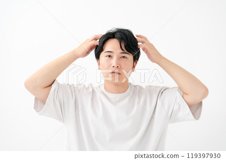 Men who care about hair 119397930