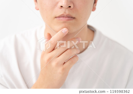 Men who are concerned about shaving their beard Men who are concerned about shaving their beard 119398362